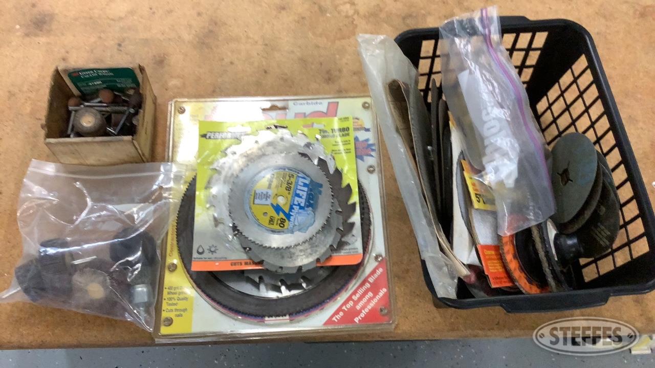 Assorted Saw Blades, Sanding & Grinding Items